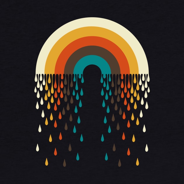 Retro Rainbow Raindrops by Episodic Drawing